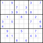 Судоку 9х9 #3322 средний