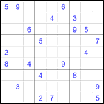 Судоку 9х9 #3321 трудный