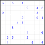 Судоку 9х9 #3323 трудный