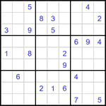 Судоку 9х9 #3325 трудный