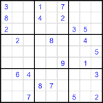 Судоку 9х9 #3329 трудный