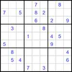 Судоку 9х9 #3330 трудный