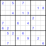 Судоку 9х9 #3331 трудный