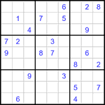 Судоку 9х9 #3334 трудный