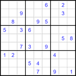 Судоку 9х9 #3337 трудный