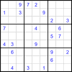 Судоку 9х9 #3340 трудный