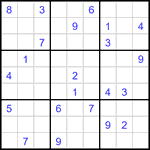 Судоку 9х9 #3343 трудный