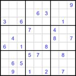 Судоку 9х9 #3345 трудный