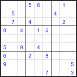 Судоку 9х9 #3350 трудный