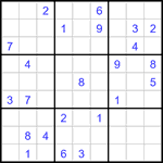 Судоку 9х9 #3351 трудный