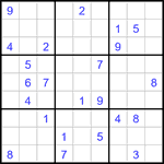 Судоку 9х9 #3353 трудный