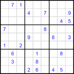 Судоку 9х9 #3354 трудный