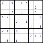 Судоку 9х9 #3357 трудный