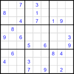 Судоку 9х9 #3358 трудный