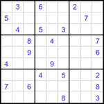 Судоку 9х9 #3361 трудный