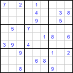 Судоку 9х9 #3362 трудный