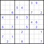 Судоку 9х9 #3365 трудный