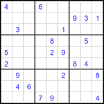 Судоку 9х9 #3367 трудный