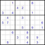 Судоку 9х9 #3368 трудный