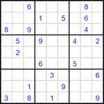 Судоку 9х9 #3370 трудный