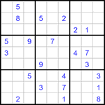 Судоку 9х9 #3318 очень трудный