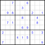 Судоку 9х9 #3319 очень трудный