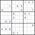 Судоку 9х9 #3324 очень трудный