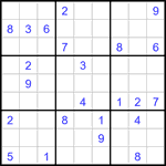 Судоку 9х9 #3326 очень трудный