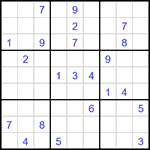 Судоку 9х9 #3329 очень трудный