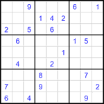 Судоку 9х9 #3330 очень трудный