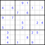 Судоку 9х9 #3332 очень трудный