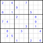 Судоку 9х9 #3334 очень трудный