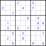 Судоку 9х9 #3341 очень трудный