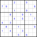 Судоку 9х9 #3342 очень трудный