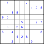 Судоку 9х9 #3343 очень трудный