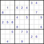 Судоку 9х9 #3345 очень трудный