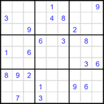 Судоку 9х9 #3346 очень трудный