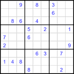 Судоку 9х9 #3347 очень трудный