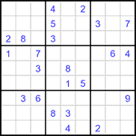 Судоку 9х9 #3349 очень трудный