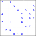 Судоку 9х9 #3359 очень трудный