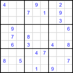 Судоку 9х9 #3361 очень трудный