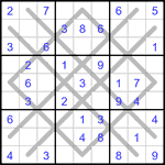 Судоку-аргайл 9х9 #42 легкий