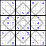 Судоку-аргайл 9х9 #45 легкий