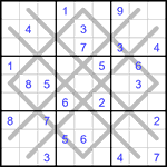 Судоку-аргайл 9х9 #42 средний