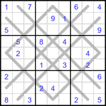 Судоку-аргайл 9х9 #45 средний
