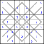 Судоку-аргайл 9х9 #46 средний