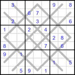 Судоку-аргайл 9х9 #47 средний