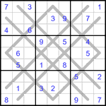 Судоку-аргайл 9х9 #49 средний