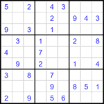 Судоку 9х9 #3401 легкий