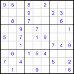 Судоку 9х9 #3412 легкий